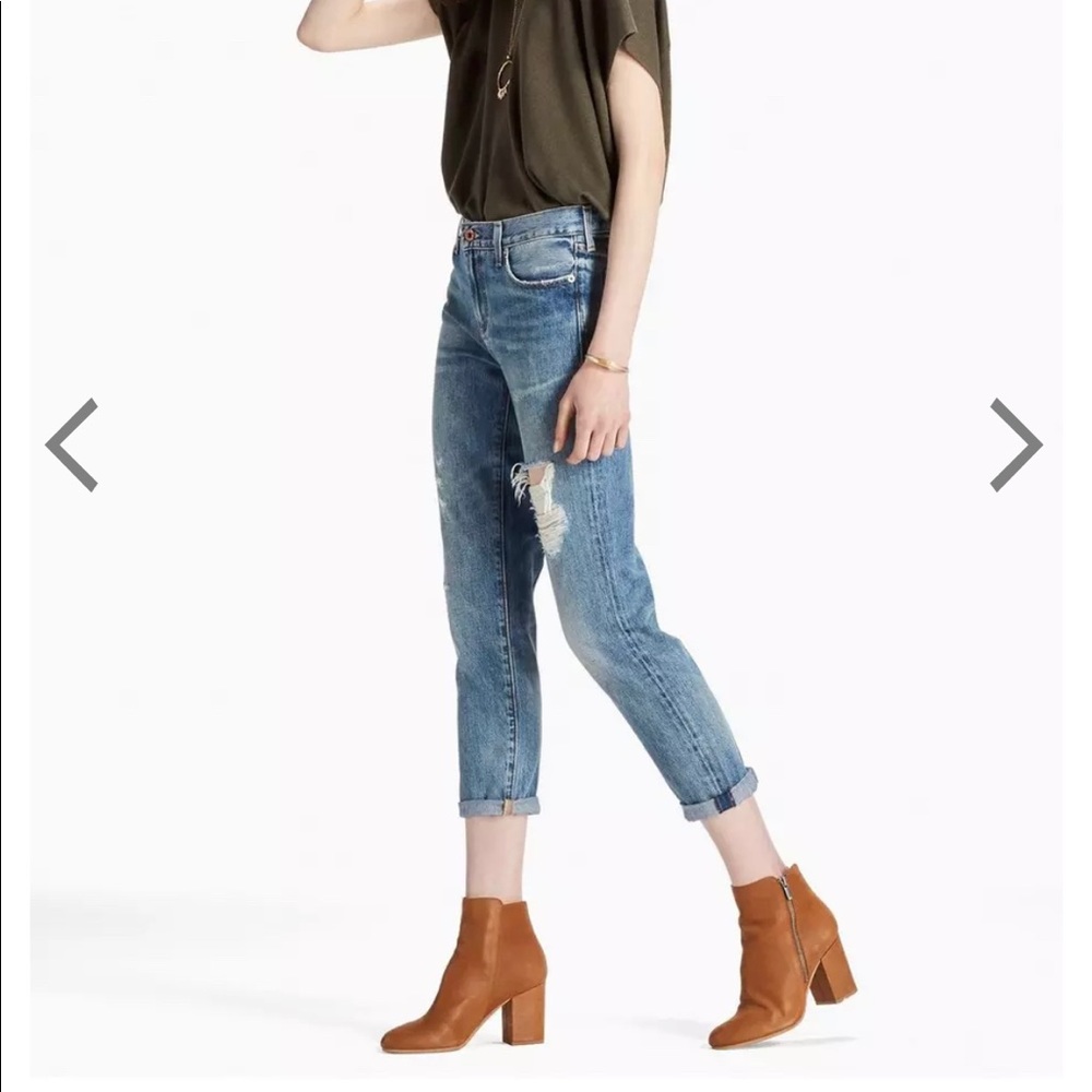 Low Rise Lucky Brand Boyfriend Jeans straight leg